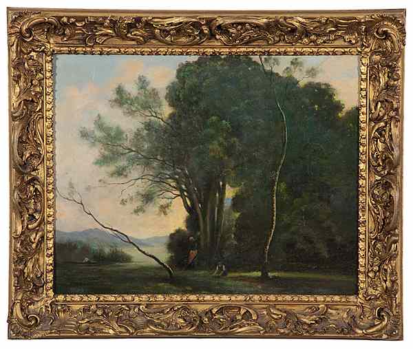 Appraisal: French Barbizon Landscape Probably French early th century Oil on