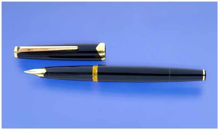 Appraisal: Montblanc Fountain Pen In black piston filler Germany c