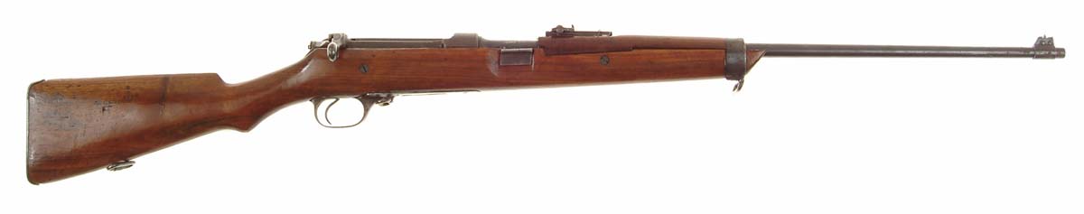 Appraisal: SPORTERIZED ROSS MODEL STRAIGHT PULL RIFLE SN Cal measures -