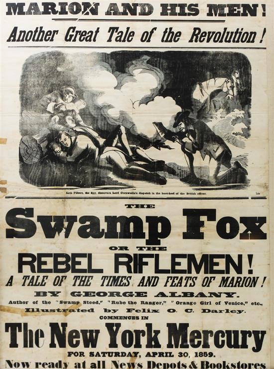 Appraisal: Sale Lot The Swamp Fox or the Rebel Riflemen poster