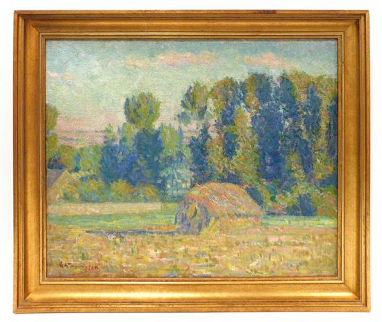 Appraisal: George Albert Thompson Connecticut - Impressionist style oil on canvas