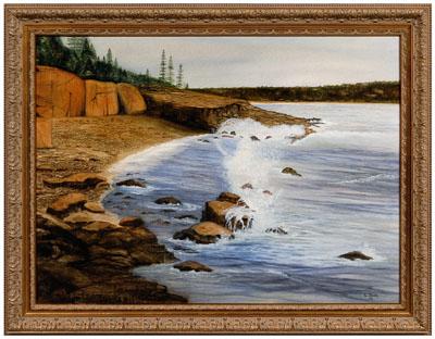 Appraisal: Gary Duda Maine painting North Carolina Maine born rocky coastline