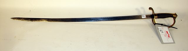 Appraisal: th century light saber with solid brass guard and grip