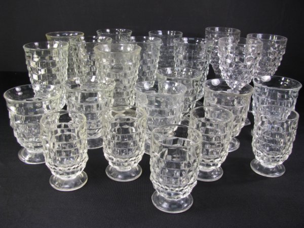 Appraisal: Fostoria American pattern Three water goblets tall by wide Eight