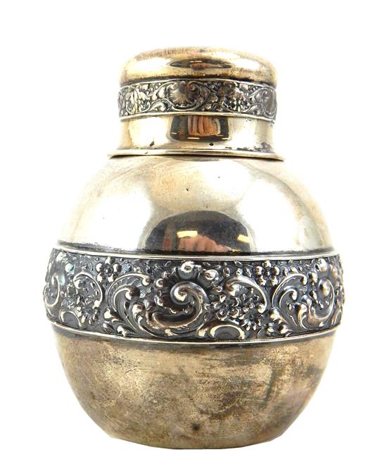 Appraisal: STERLING Tiffany Co New York covered vanity jar sterling silver