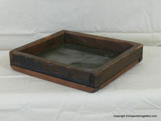 Appraisal: Primitive Pine Framed - Box Sifter - cool - multi