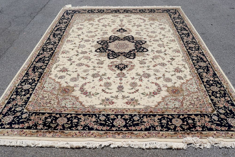 Appraisal: Vintage And Finely Hand Woven Carpet Good sized lovely carpet