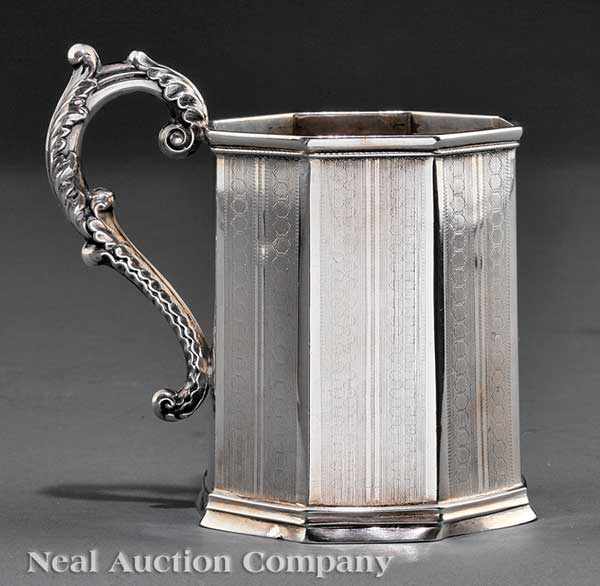 Appraisal: An American Coin Silver Presentation Cup mid- th c unmarked