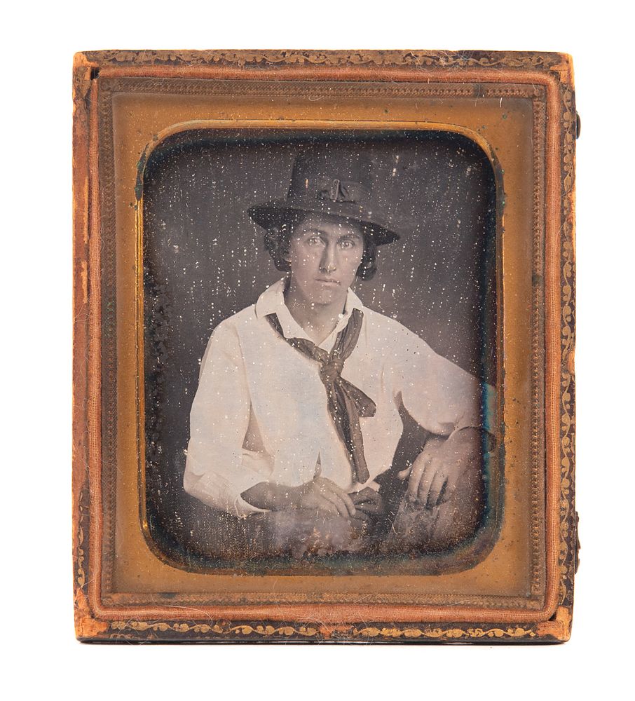 Appraisal: Gold Rush Prospector Samuel Hammet Daguerreotype Gold Rush Prospector Samuel