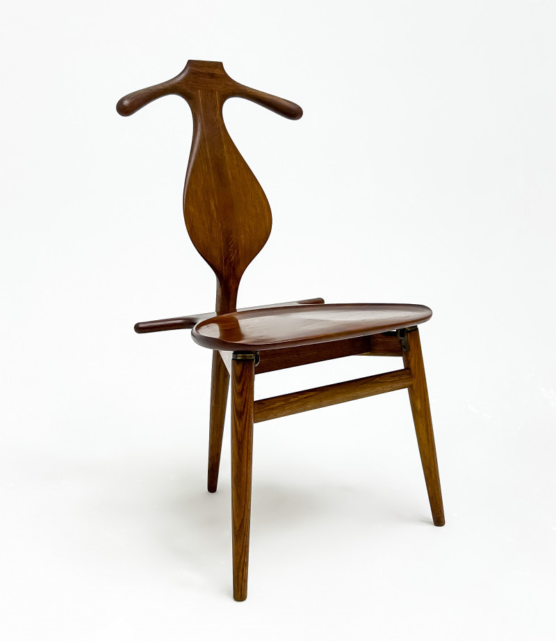 Appraisal: Hans WegnerDanish - Valet Chair Model JH teak brass oak