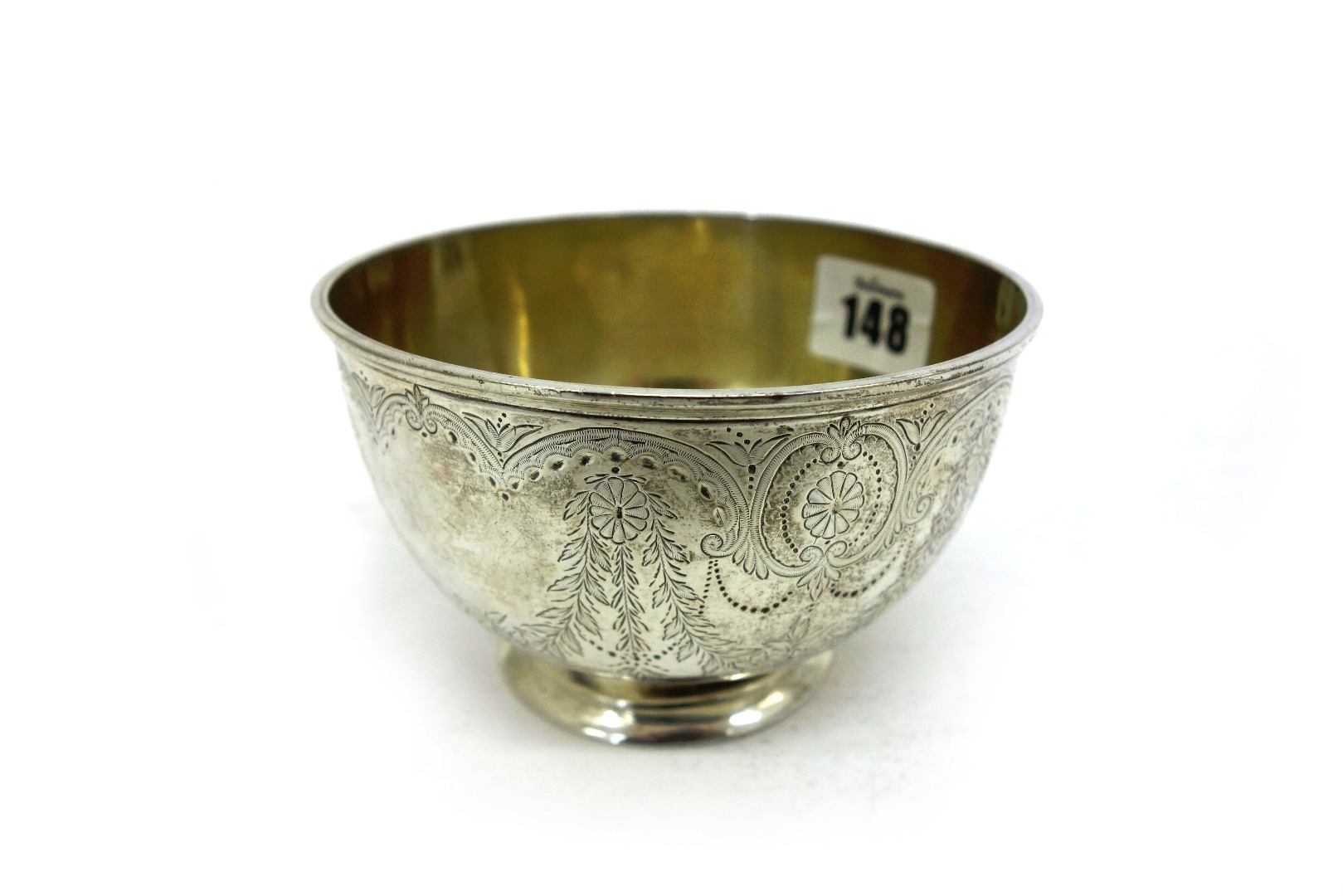 Appraisal: A Victorian silver bowl Edward Charles Brown London engraved around