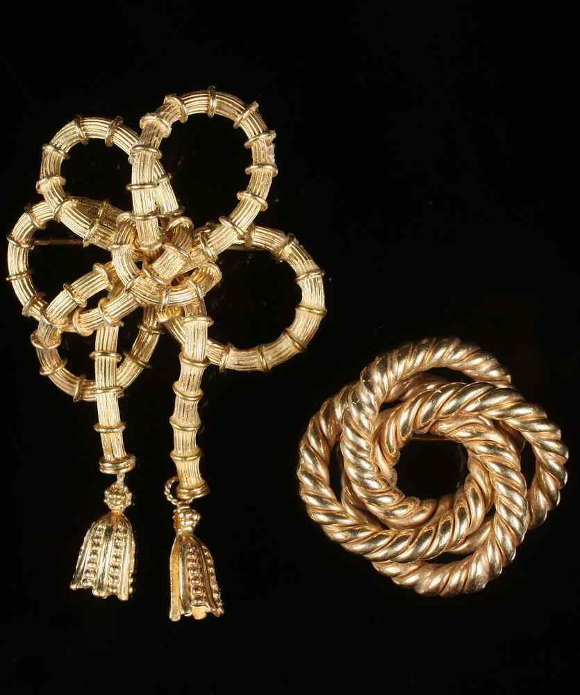 Appraisal: JEWELRY LOT - Piece Lot of Knot Form Brooches K