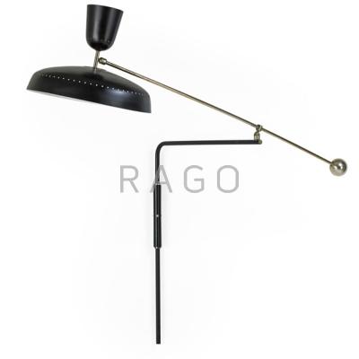 Appraisal: PIERRE GUARICHE - DISDEROT Adjustable counterbalance wall lamp France s