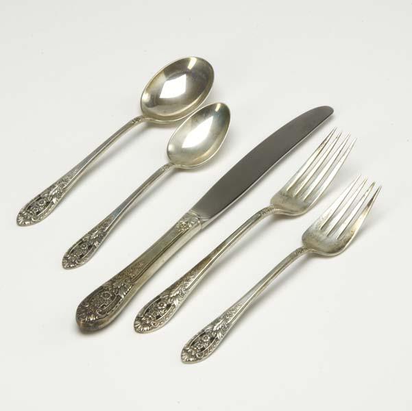 Appraisal: CROWN PRINCESS PATTERN By Fine Arts Sterling Five piece service