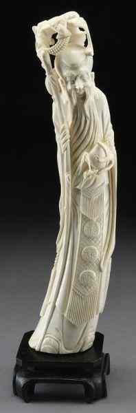 Appraisal: Chinese carved ivory God of Longevity International buyers should note