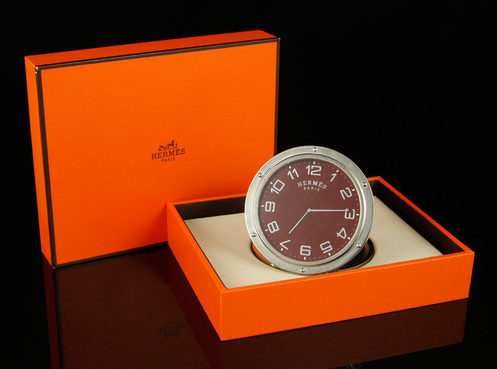 Appraisal: - Hermes Paris Travel Clock Hermes Paris travel clock in