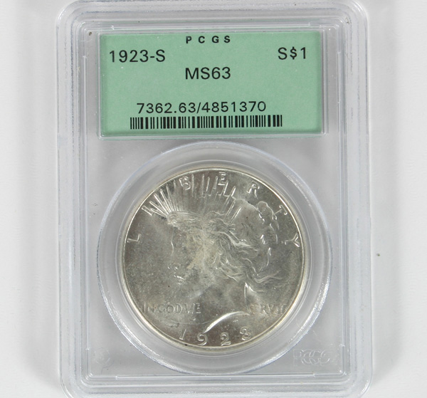 Appraisal: -S Peace Dollar PCGS MS Silver Coin