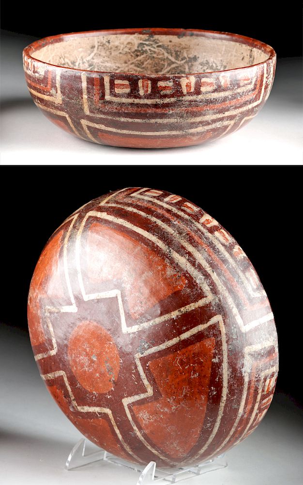 Appraisal: Beautiful Nayarit Polychrome Pottery Bowl Pre-Columbian West Mexico Nayarit ca