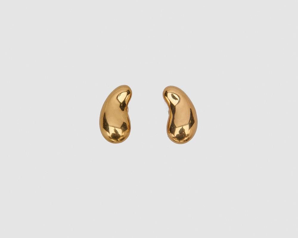 Appraisal: ELSA PERETTI TIFFANY CO K Yellow Gold Teardrop Earclips ELSA