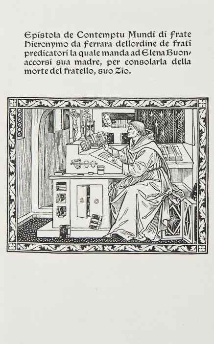 Appraisal: Savonarola Girolamo Epistola de Contemptu Mundi one of copies on