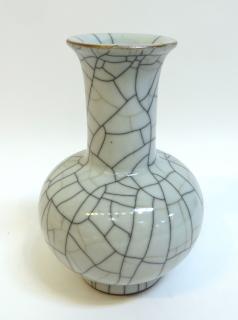 Appraisal: Ge Type Glaze Vase Ge Type Glaze Vase With crackleature