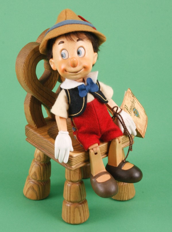 Appraisal: R John Wright Walt Disney's Gepetto Pinocchio- Wooden Chair and