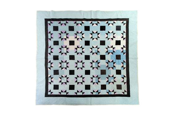 Appraisal: AMISH QUILT Midwestern early th century chambray and sateen cotton