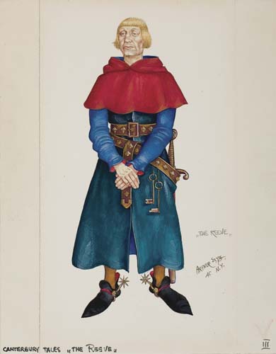 Appraisal: ARTHUR SZYK The Reeve Pen and ink watercolor and gouache