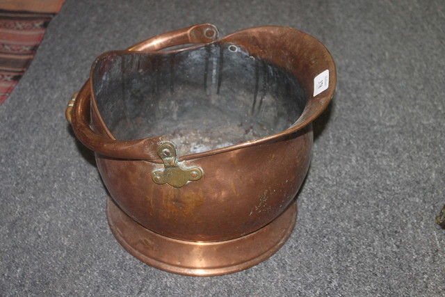 Appraisal: A COPPER COAL SCUTTLE