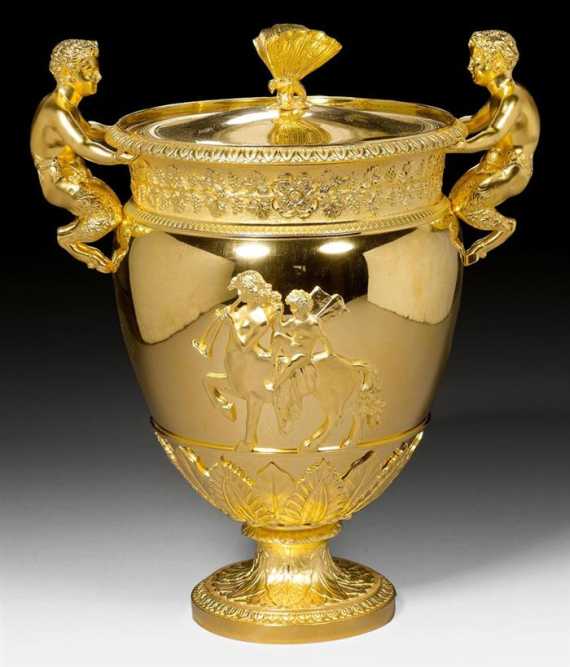 Appraisal: VERMEIL ICE BUCKET Paris after Odiot Louis XVI style Silver