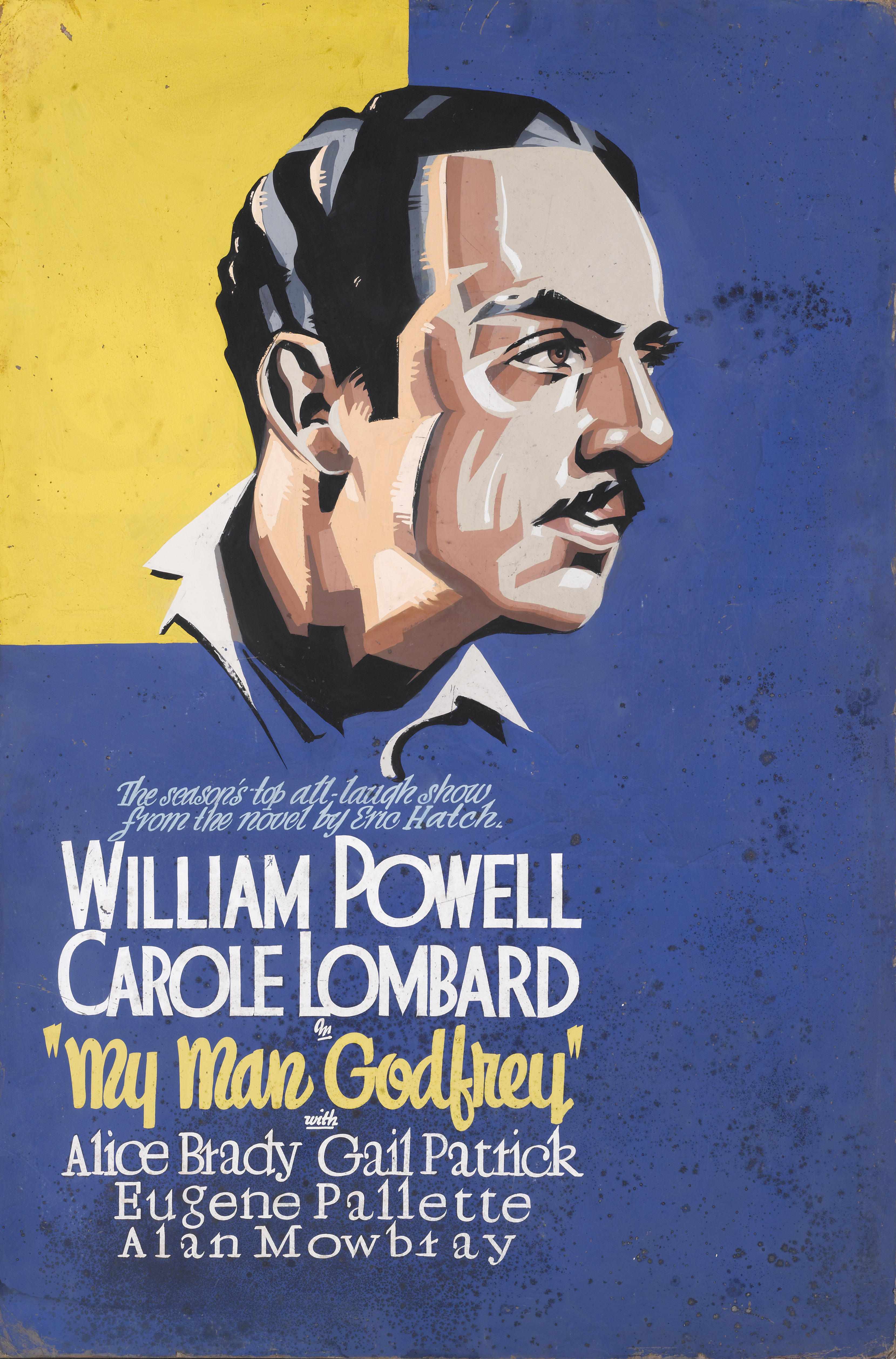 Appraisal: An original promotional painting for My Man Godfrey gouache on