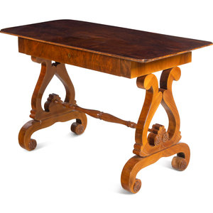 Appraisal: A German or Austrian Walnut Writing Table Circa Height x