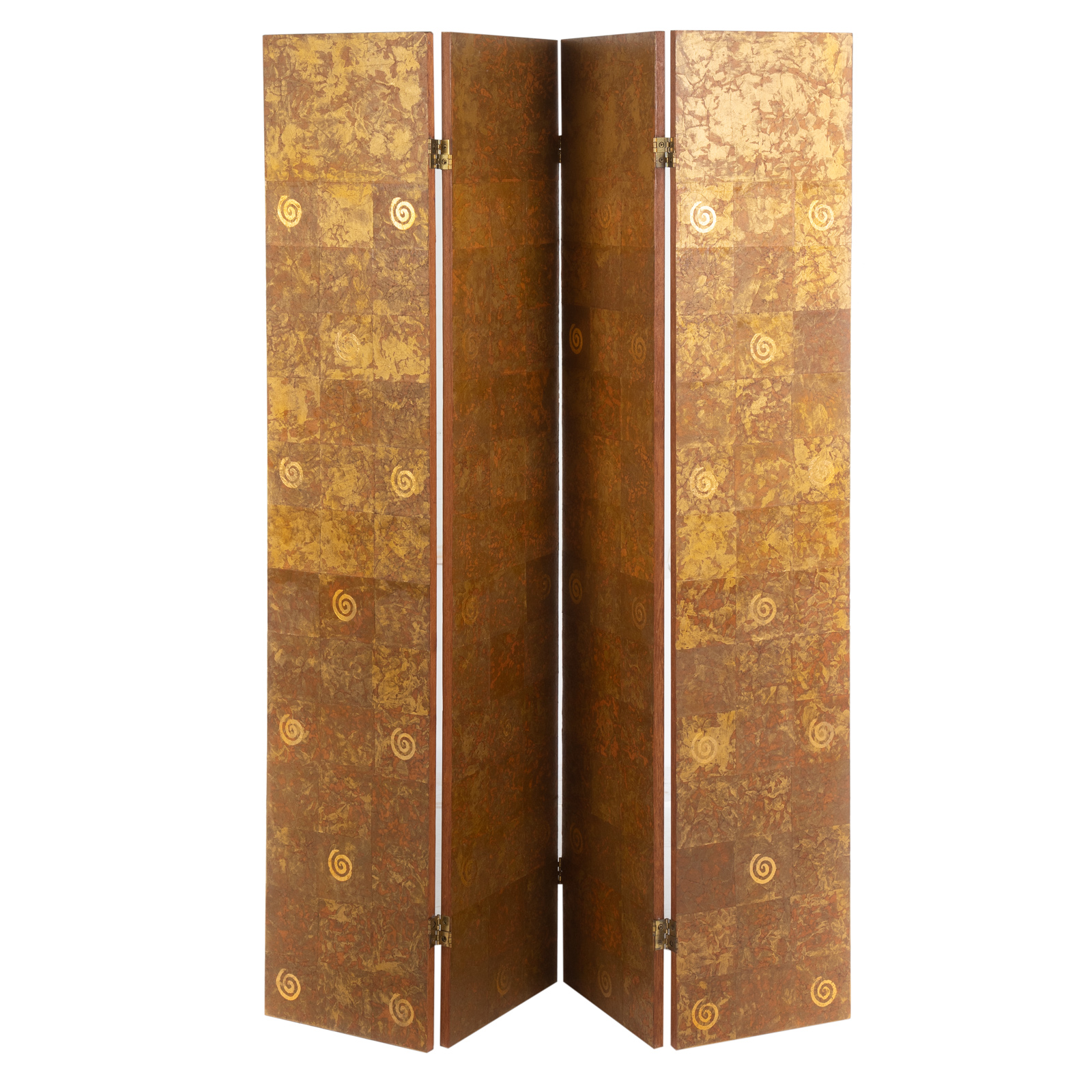 Appraisal: FOUR PANEL FOLDING SCREEN BY MARY PLUMER Baltimore - Four