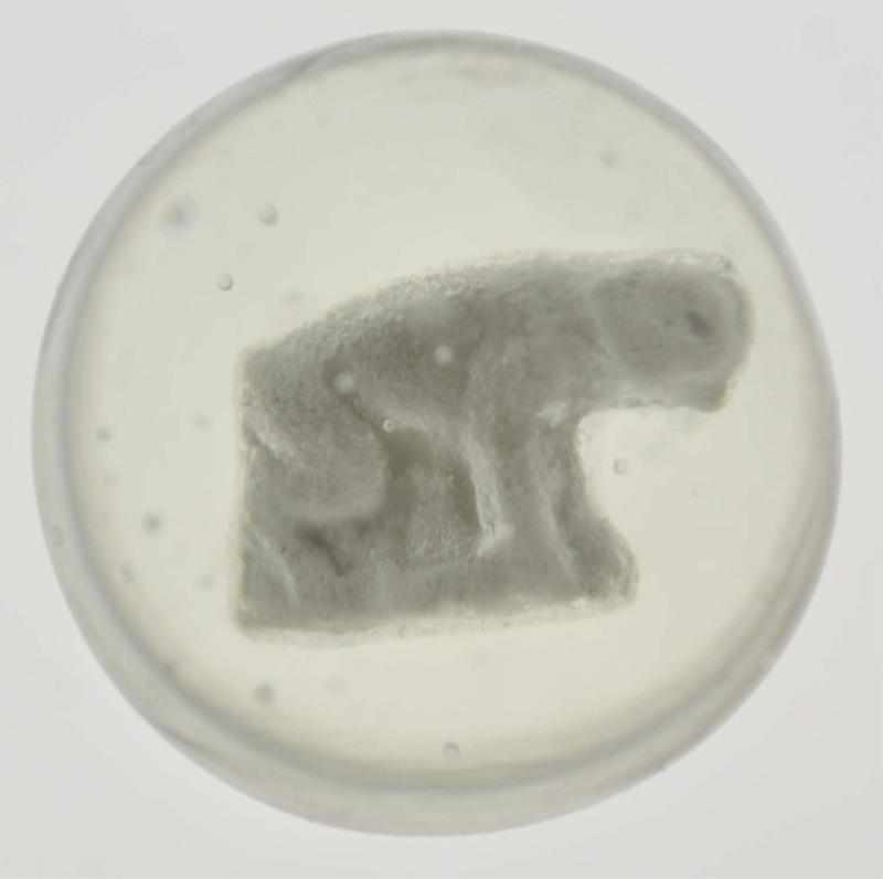 Appraisal: Small Animal Sulphide Marble Description Figure is possibly a lion