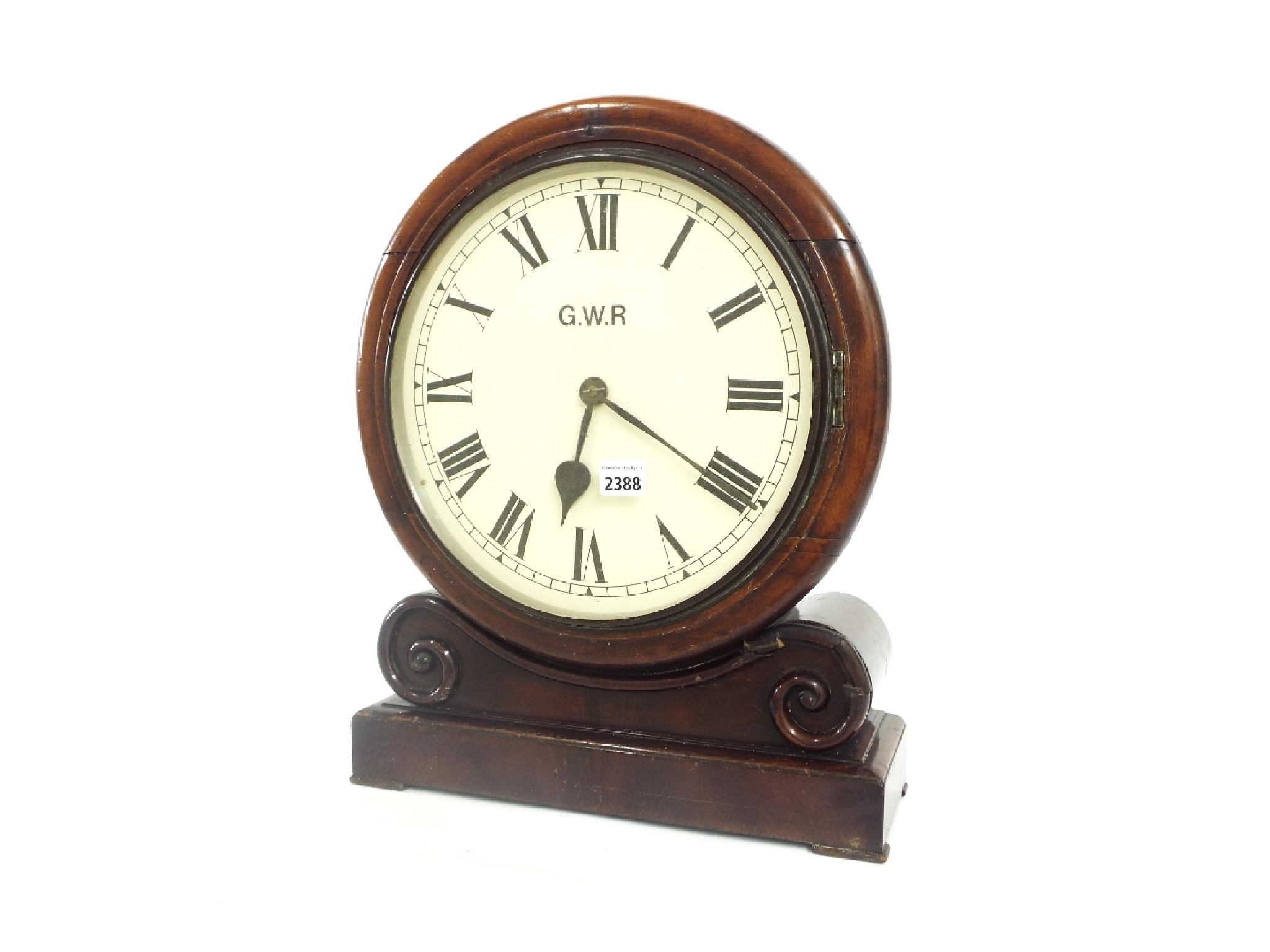 Appraisal: Mahogany single fusee shelf clock the circular dial signed G