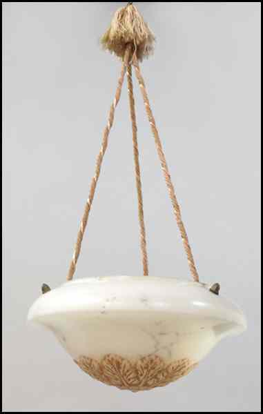 Appraisal: MOLDED OPALINE GLASS HANGING FIXTURE '' x '' Condition No