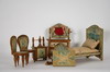 Appraisal: DOLL HOUSE FURNITURE - Paper litho on wood six piece