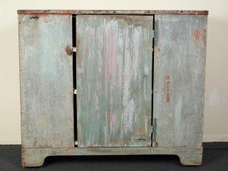 Appraisal: Antique American Primitive Painted Jelly Cupboard Distressed finish with three