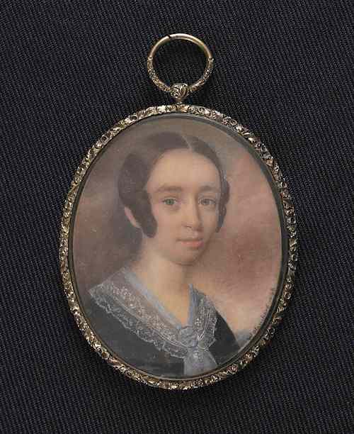 Appraisal: Washington Blanchard American - miniature watercolor on ivory portrait of