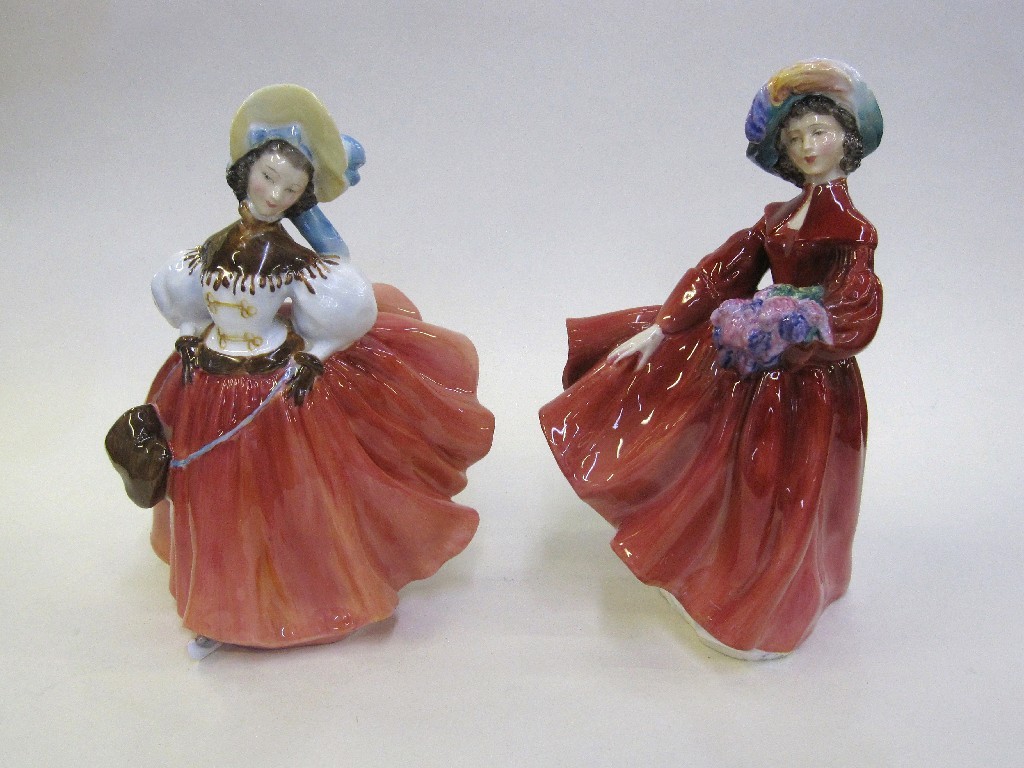 Appraisal: Two Royal Doulton figures 'Lilac Time' HN and 'The Skater'