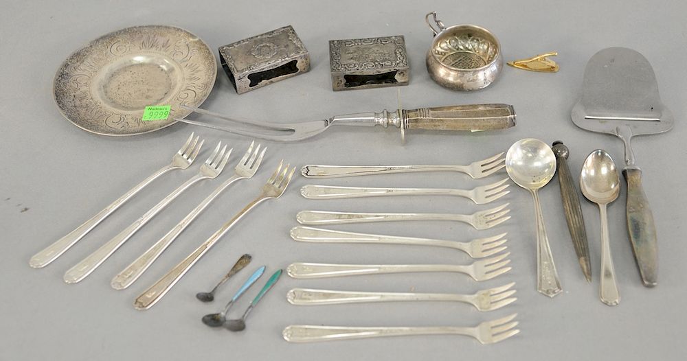 Appraisal: Sterling silver lot including forks etc troy ounces plus weighted