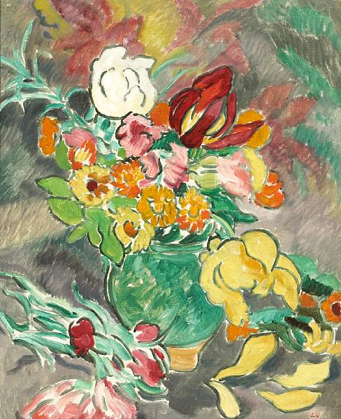 Appraisal: Louis Valtat French - Vase de Fleurs en Printemps signed