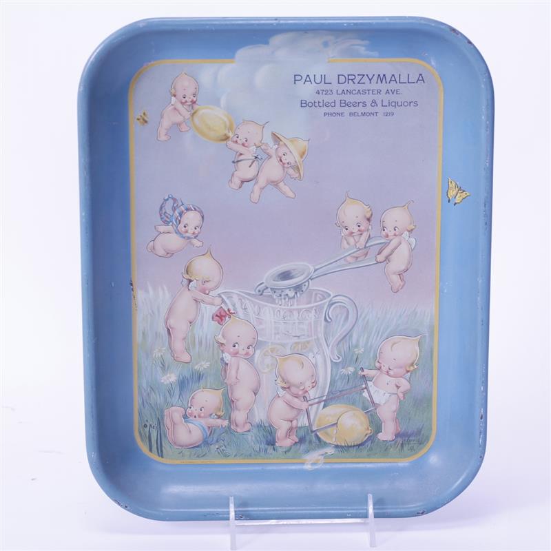 Appraisal: Rose O'Neill Kewpie Doll tin litho advertising tray for Paul