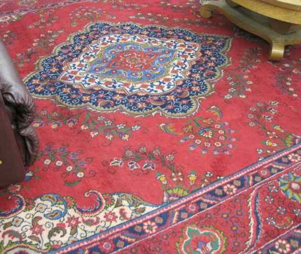 Appraisal: SEMI-ANTIQUE PERSIAN TABRIZ CARPET East Azerbaijan Province northwestern Iran floral