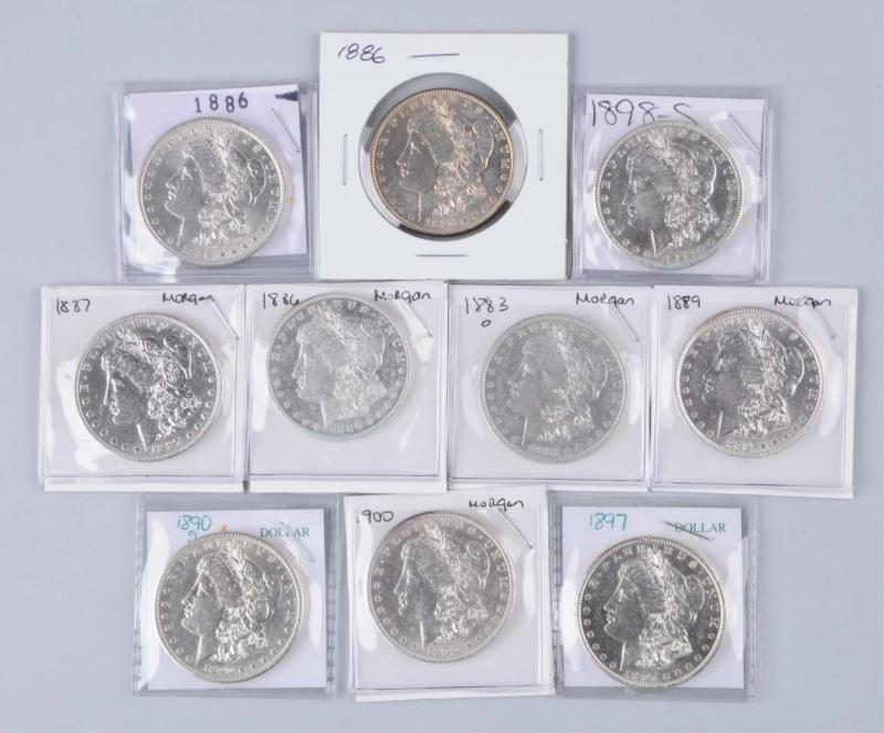 Appraisal: Lot Of Morgan Silver Dollars O AU two MS MS