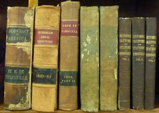 Appraisal: British American History Titles Vols previously owned by relatives of