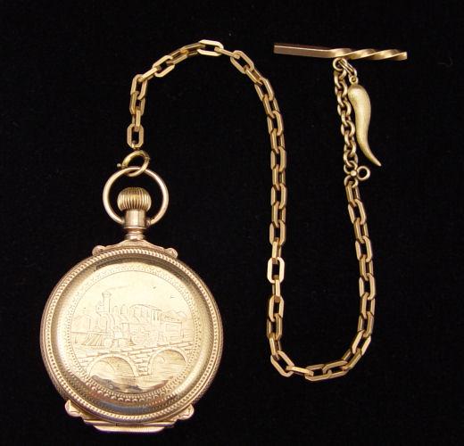 Appraisal: AMERICAN WALTHAM K POCKET WATCH CA K Hunters Box Case