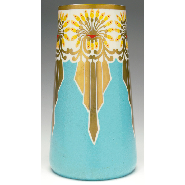 Appraisal: Early Lenox vase tapered form with a painted yellow red