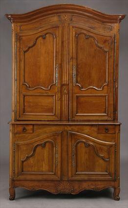 Appraisal: LOUIS XV INLAID FRUITWOOD BUFFET A DEUX CORPS The serpentine