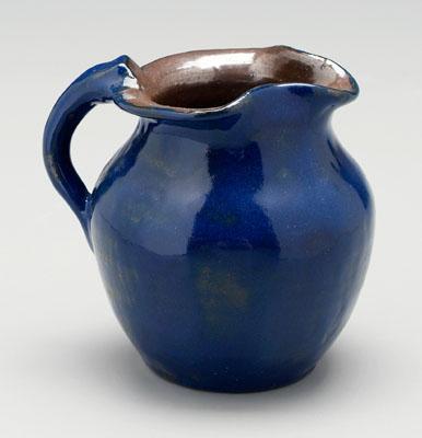 Appraisal: Batchelder blue-glazed pitcher glossy blue glaze impressed mark on base